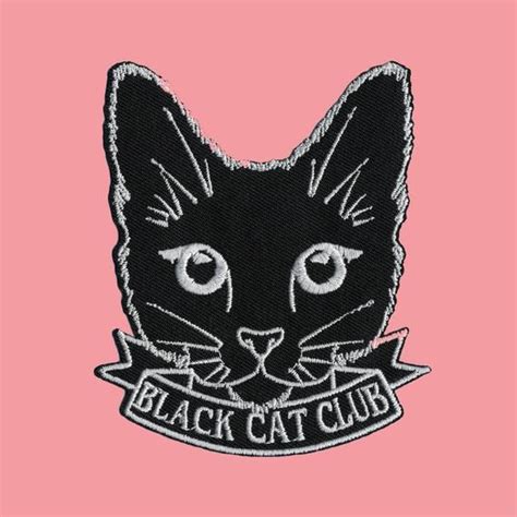 sew on cat patches|embroidered cat club patches.